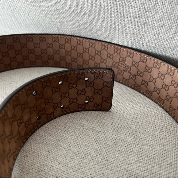 GUCCI Gold Bow Black Patent Belt - Picture 8 of 11